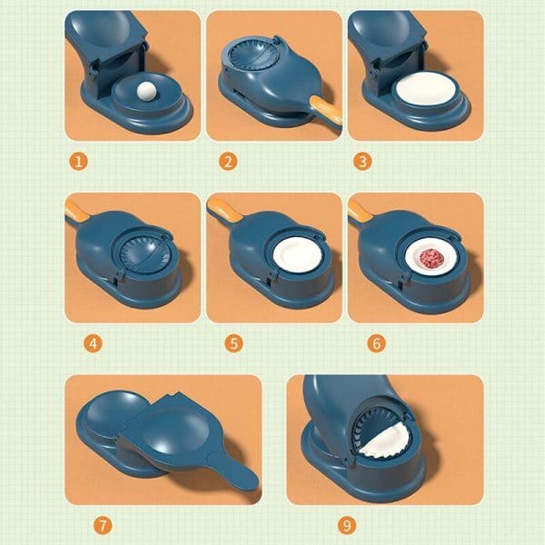 Elite Choice  2-in-1 Dumpling & Samosa Maker – Easy DIY Pastry Press (Random Color)