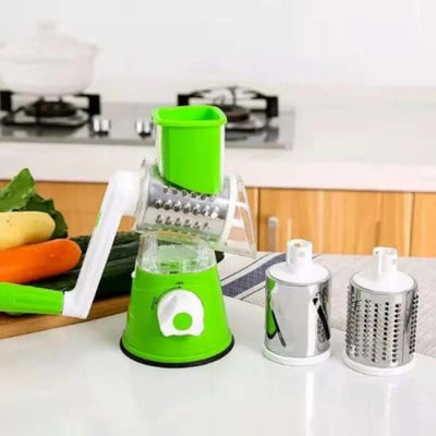 Elite Choice 3-in-1 Vegetable Cutter Machine – Multi-Function Drum Slicer for Potato, Onion & Carrot