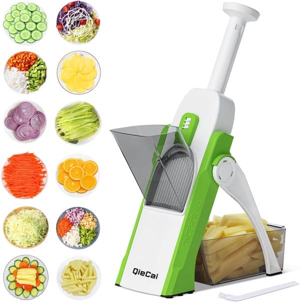 Elite Choice 4-in-1 Adjustable Multi-Function Vegetable Cutter & Chopper – Drum Grater & Kitchen Shredder