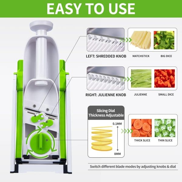 Elite Choice 4-in-1 Adjustable Multi-Function Vegetable Cutter & Chopper – Drum Grater & Kitchen Shredder