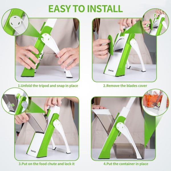 Elite Choice 4-in-1 Adjustable Multi-Function Vegetable Cutter & Chopper – Drum Grater & Kitchen Shredder
