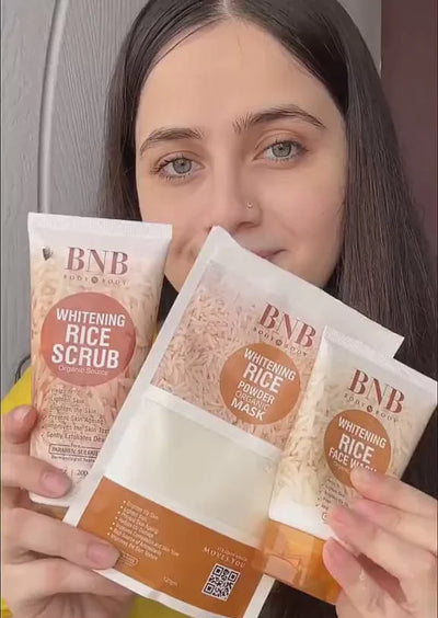BnB Rice Brightening Glow Kit – 5-in-1 Whitening Facial Set for Radiant Skin