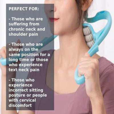 6-Wheel Pressure Point Neck & Body Massager – Relieve Neck, Back & Shoulder Pain