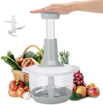 Elite Choice Manual Hand Push Chopper – 1.5L Multi-Functional Vegetable & Meat Grinder