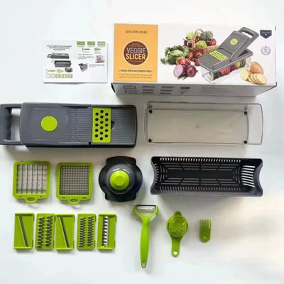 Elite Choice Multifunctional Vegetable Slicer & Chopper with Basket – All-in-One Cutter, Grater & Shredder
