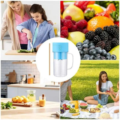 Elite Choice Portable Mini Juicer Blender with Straw Cup – USB Rechargeable (500ml)