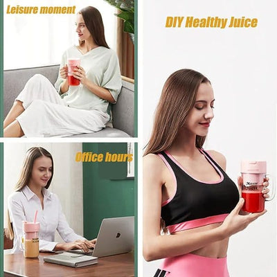 Elite Choice Portable Mini Juicer Blender with Straw Cup – USB Rechargeable (500ml)
