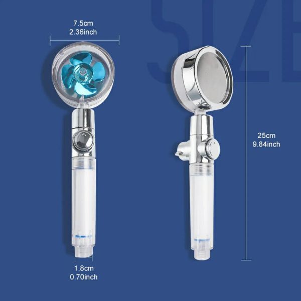 High-Pressure Turbo Shower Head – Water-Saving & ON/OFF Switch