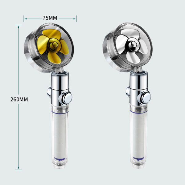 High-Pressure Turbo Shower Head – Water-Saving & ON/OFF Switch