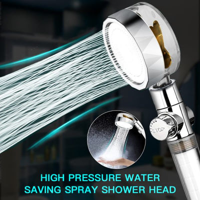 High-Pressure Turbo Shower Head – Water-Saving & ON/OFF Switch