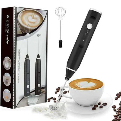 Elite Choice  Rechargeable Electric Coffee Mixer & Egg Beater – Quick Frothing & Multi-Use Handheld Blender
