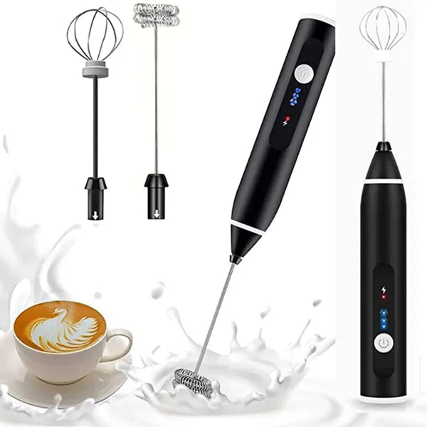 Elite Choice  Rechargeable Electric Coffee Mixer & Egg Beater – Quick Frothing & Multi-Use Handheld Blender
