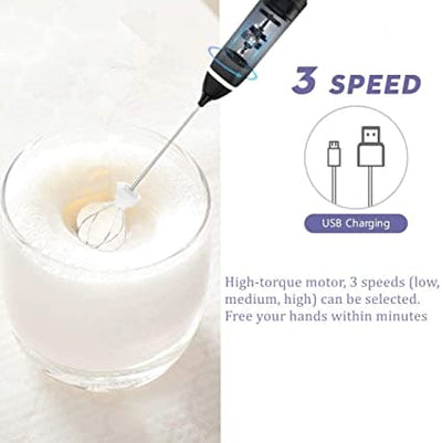 Elite Choice  Rechargeable Electric Coffee Mixer & Egg Beater – Quick Frothing & Multi-Use Handheld Blender
